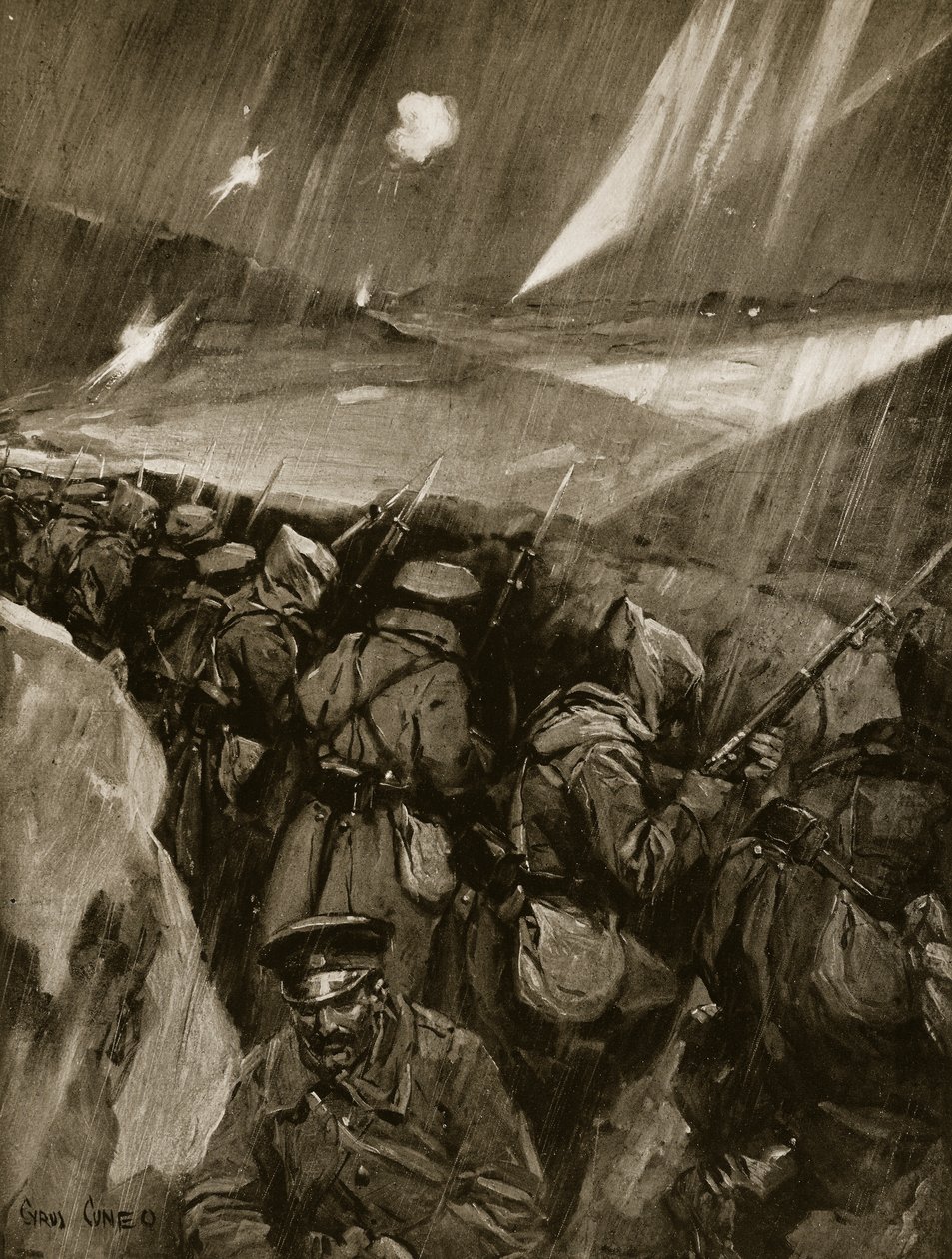 Búlgaros sitiando Adrianópolis, 1912-13 de Cyrus Cuneo