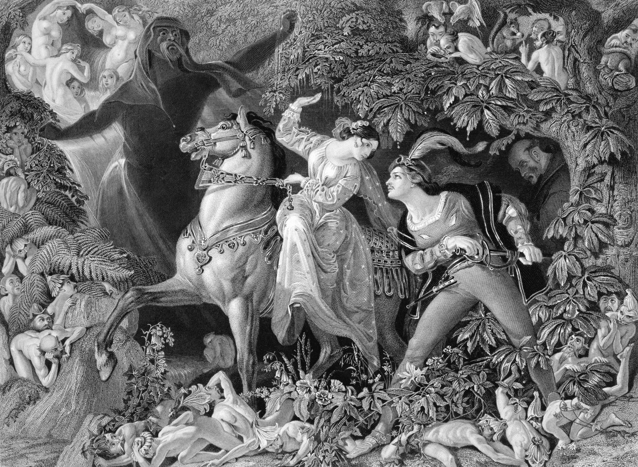 Undine, grabado por Charles W. Sharpe (1818-99) 1855 de Daniel Maclise