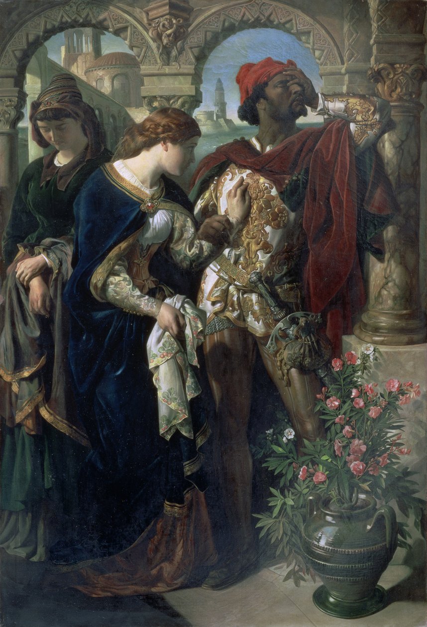 Otelo, Desdémona y Emilia de Daniel Maclise