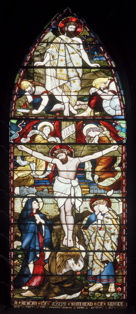 La crucifixión, Abadía de Paisley, Cottier & Co, 1874 de Daniel Cottier