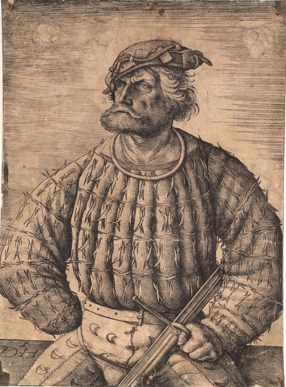 Kunz von der Rosen, bufón de la corte del emperador Maximiliano de Daniel Hopfer
