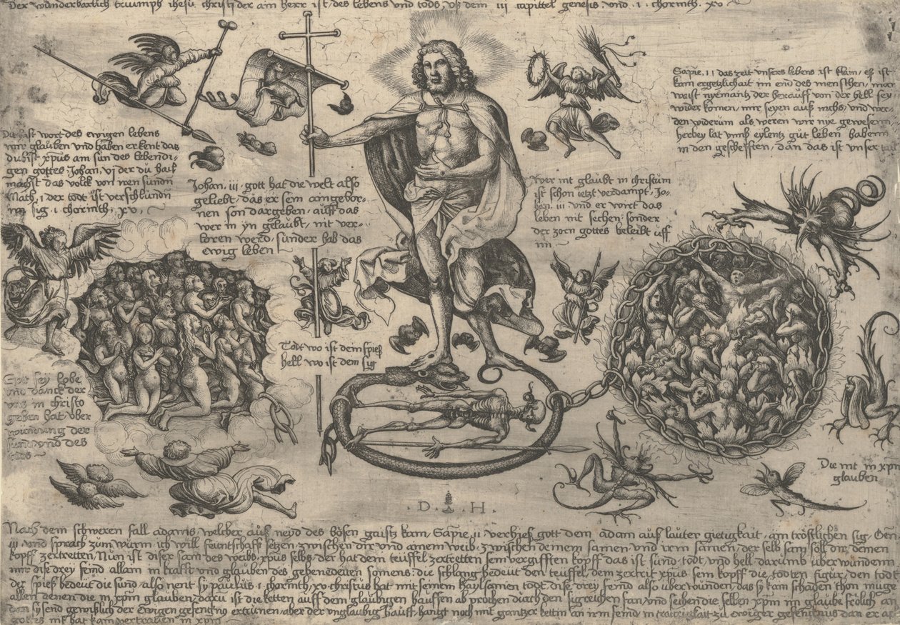 El Cristo triunfante, ca. 1530-36. de Daniel Hopfer