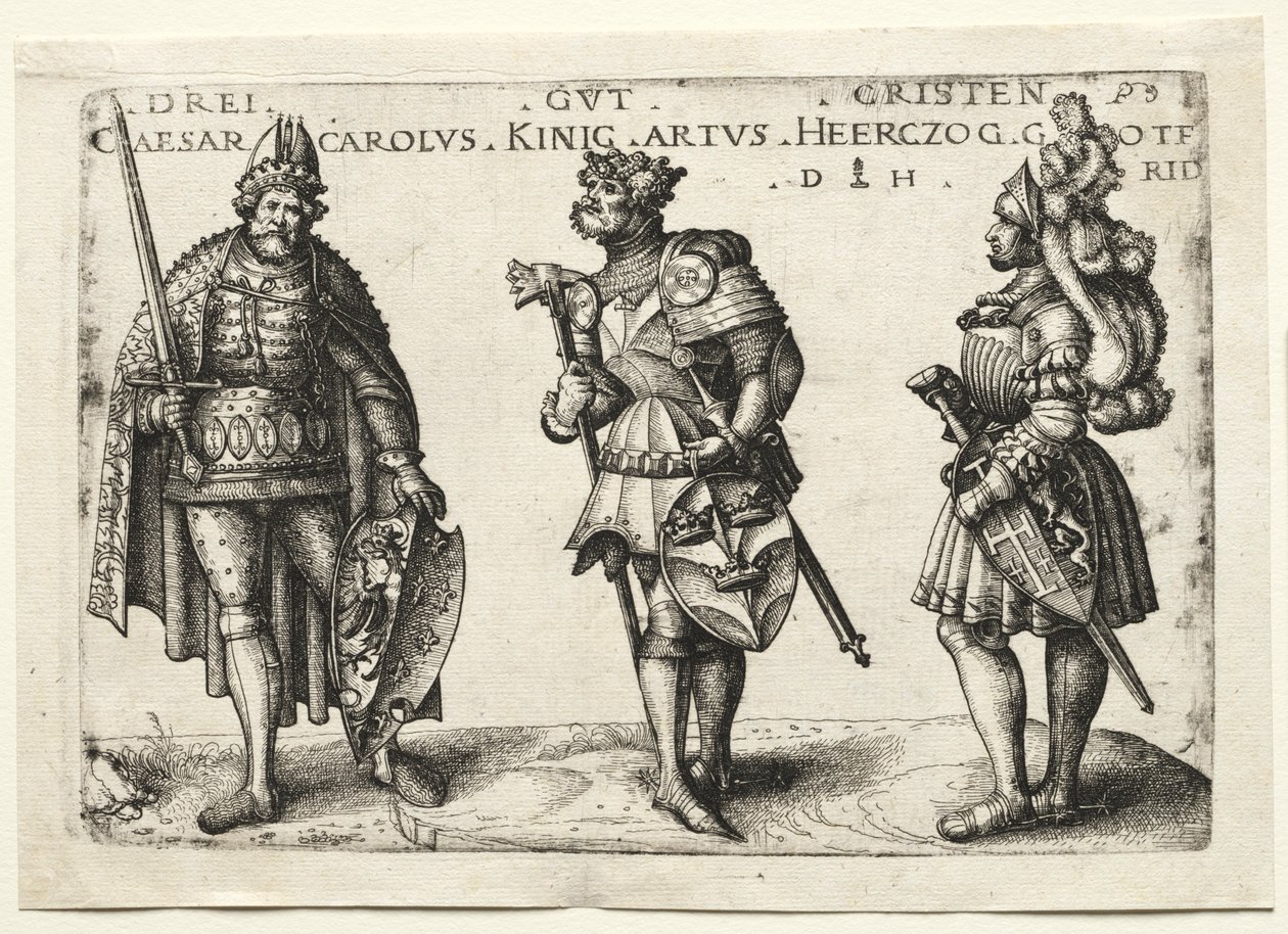 Tres cristianos dignos, después de 1516 de Daniel Hopfer