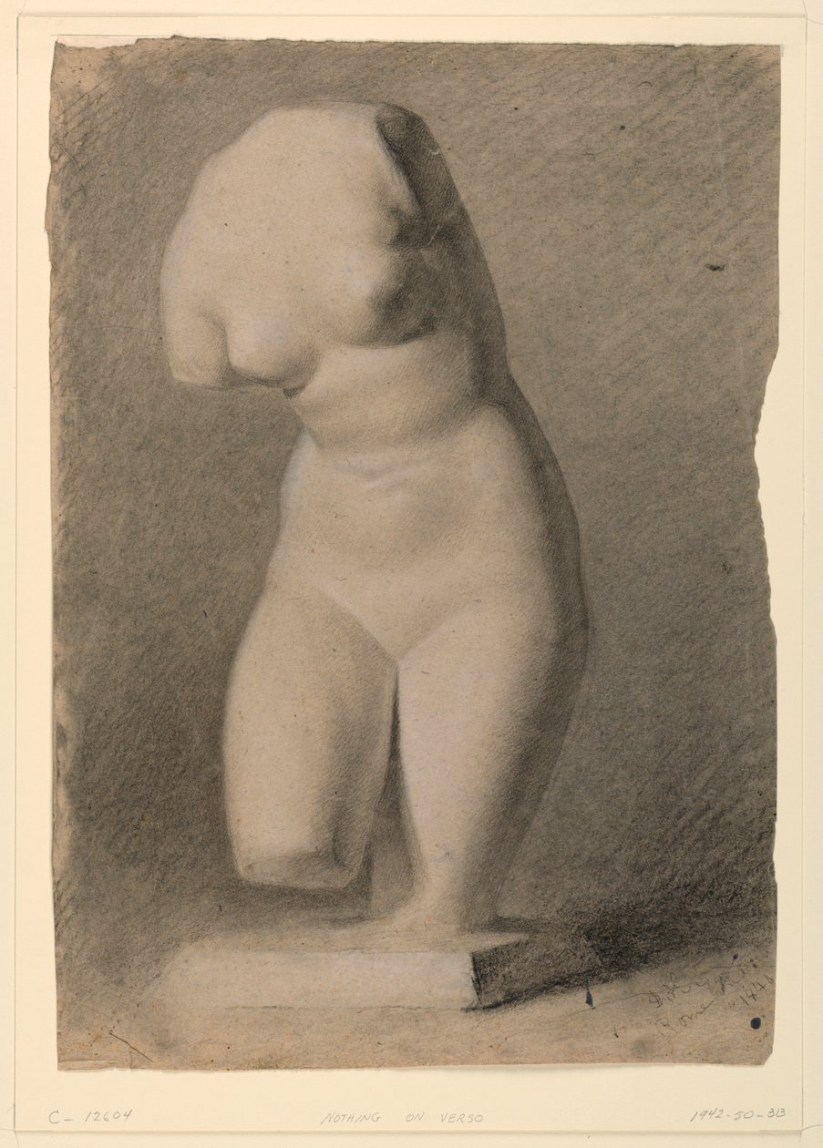 Torso femenino de un molde de yeso de Daniel Huntington