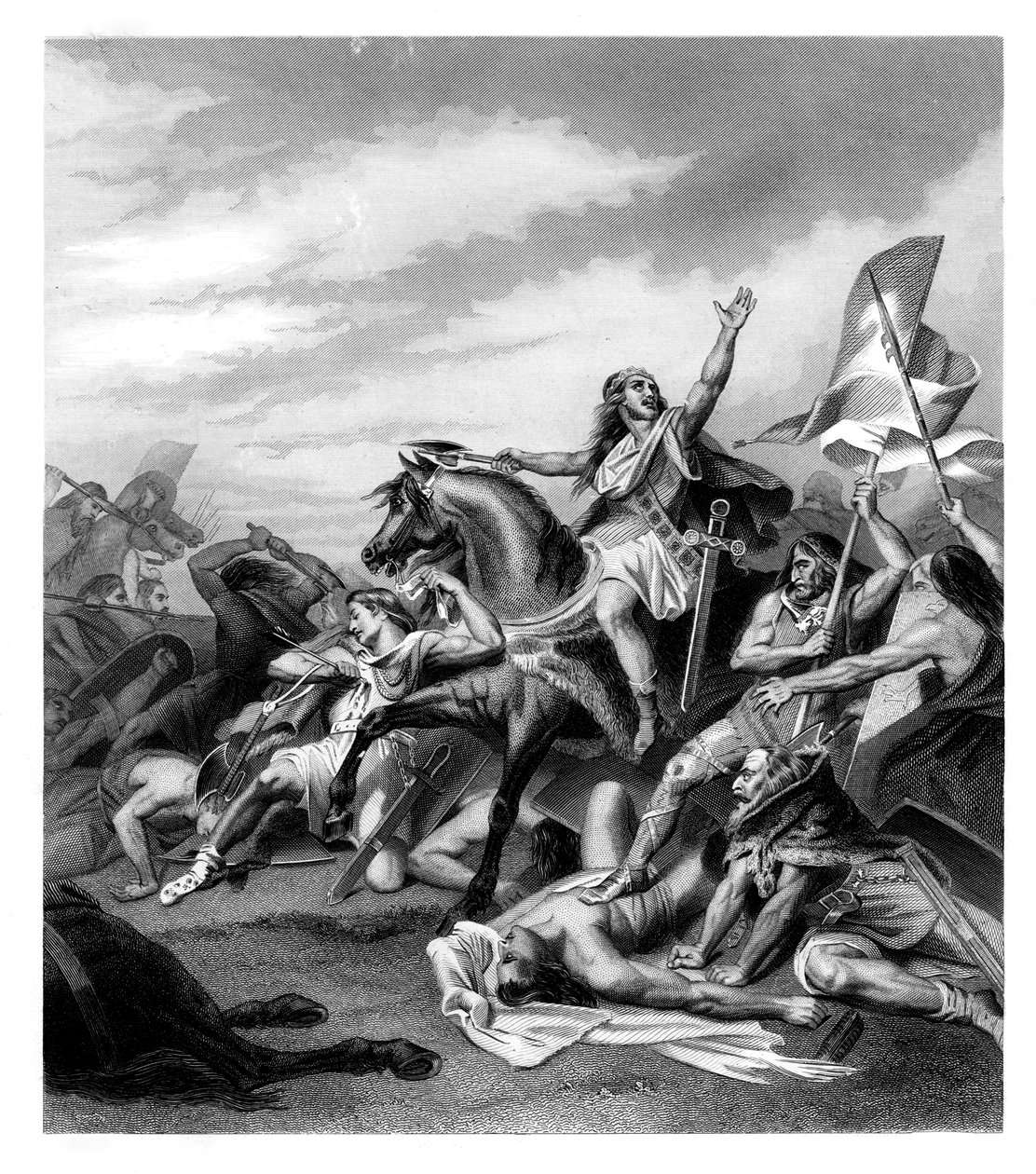 Batalla de Tolbiacum, 496 d.C., 1875 de Daniel John Pound