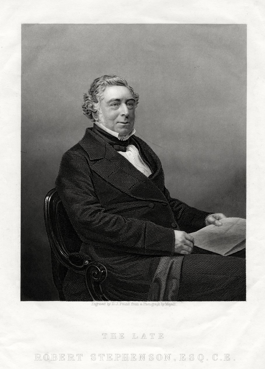 Robert Stephenson, ingeniero civil inglés de Daniel John Pound