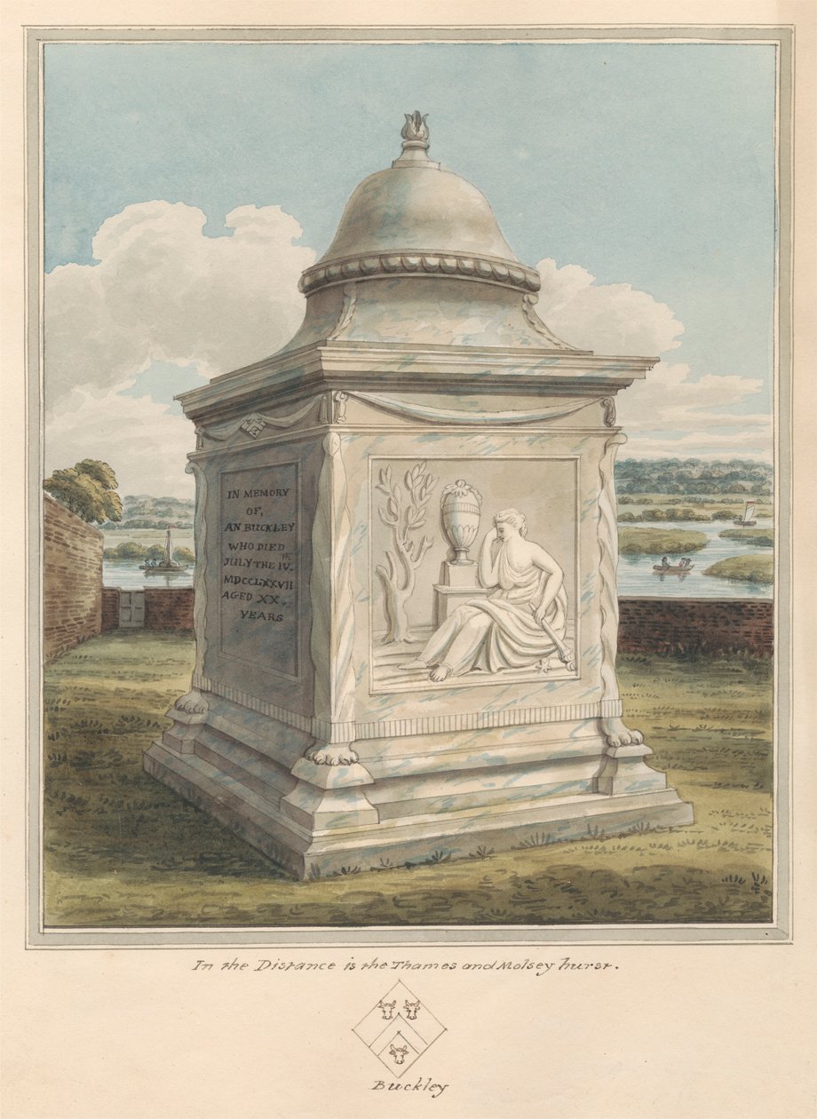 Tumba de Ann Buckley, del cementerio de Sunbury de Daniel Lysons