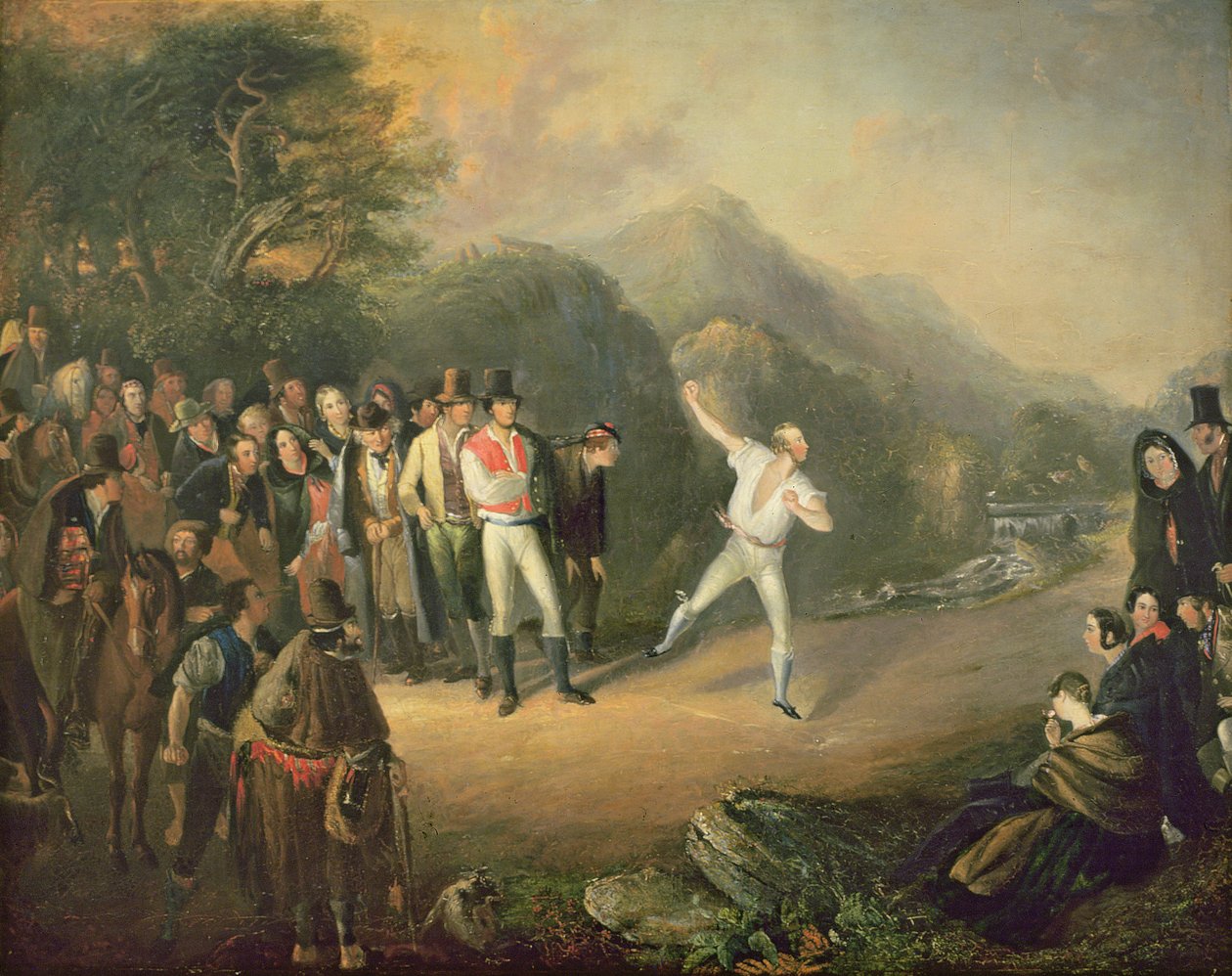 Partido de bolos en Castlemary, Cloyne, 1847 de Daniel MacDonald