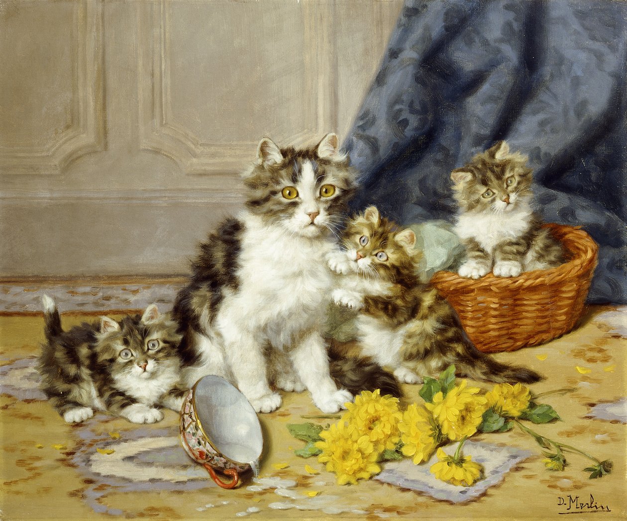 Gatitos juguetones de Daniel Merlin