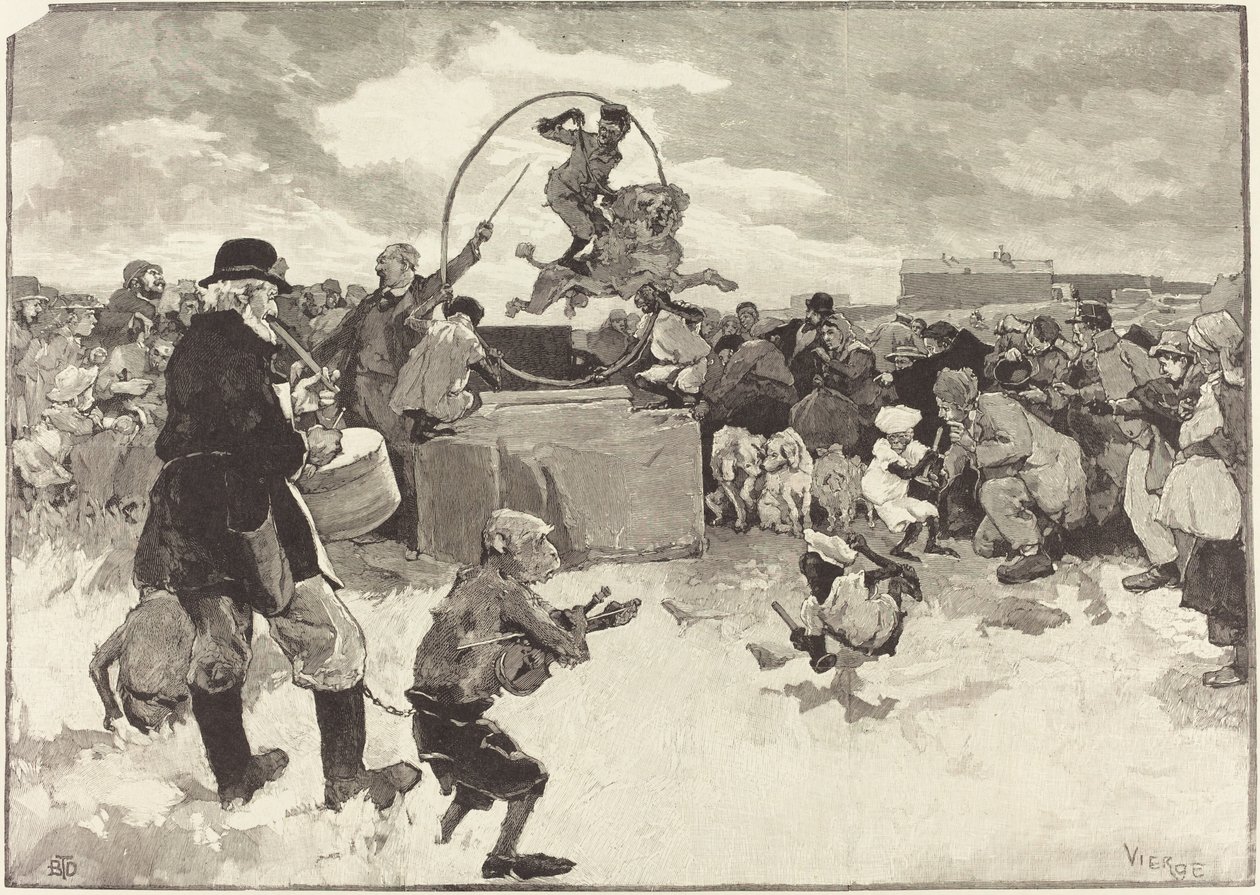 Los perros sabios, 1883 de Daniel Urrabieta Vierge