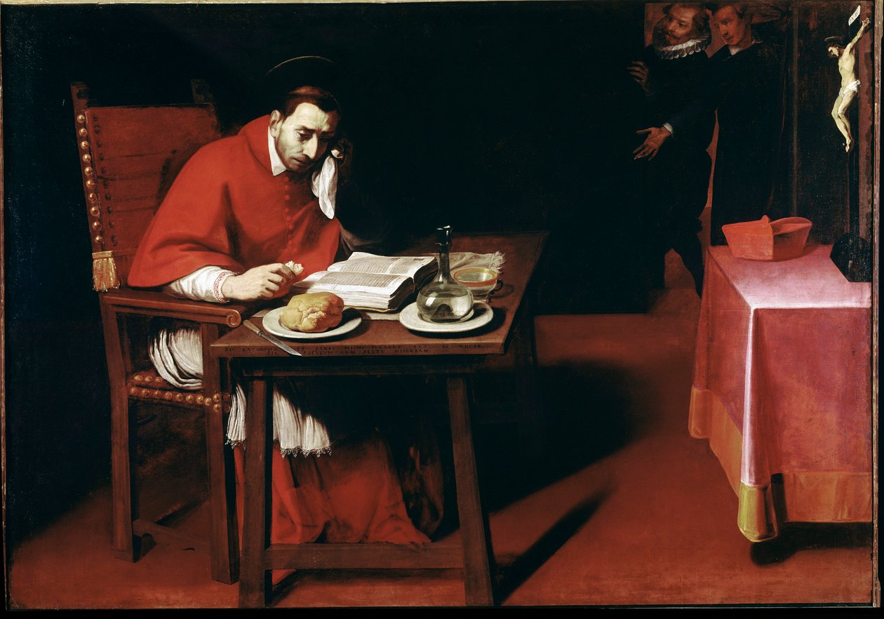 Representación de Carlos Borromeo, joven (pintura) de Daniele Crespi
