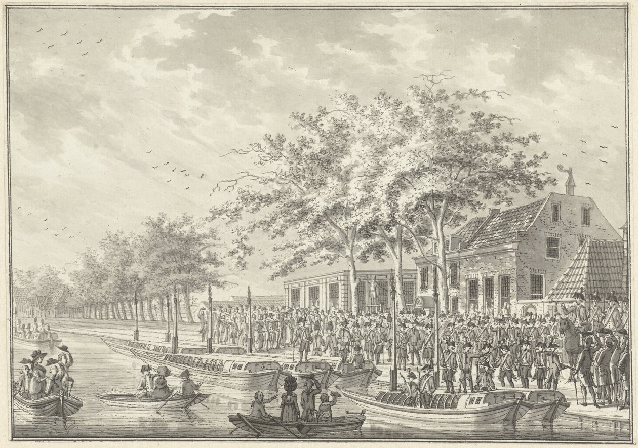 Salida de los Amsterdammers para Utrecht, 1787 de Daniël Kerkhoff