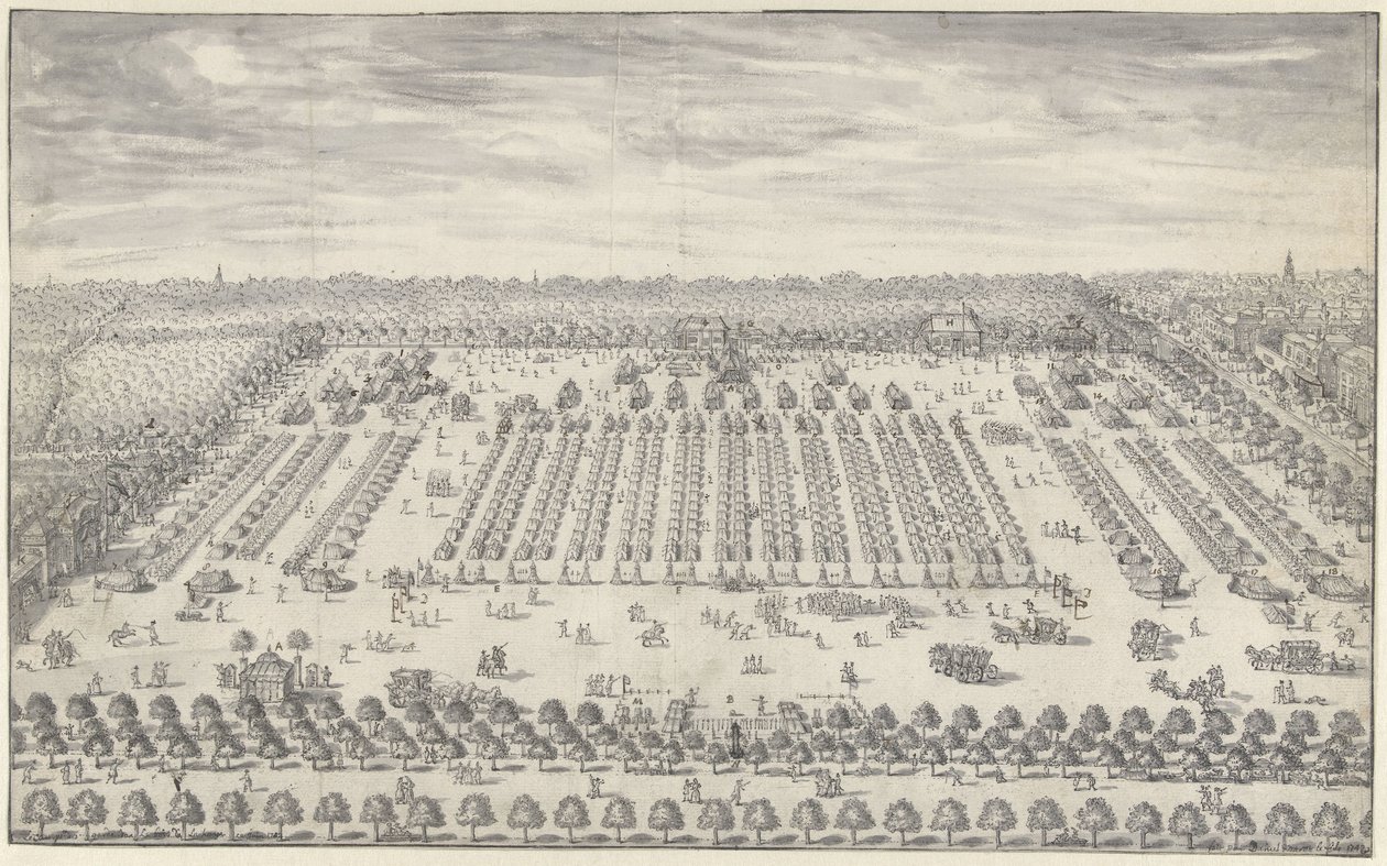 Campamento cerca de La Haya, 1742 de Daniël Marot (II)