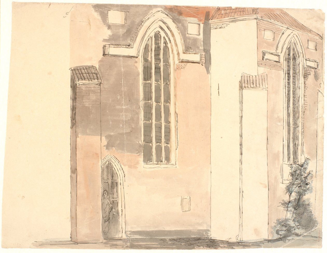 Parte de la iglesia de San Juan en Odense de Dankvart Dreyer
