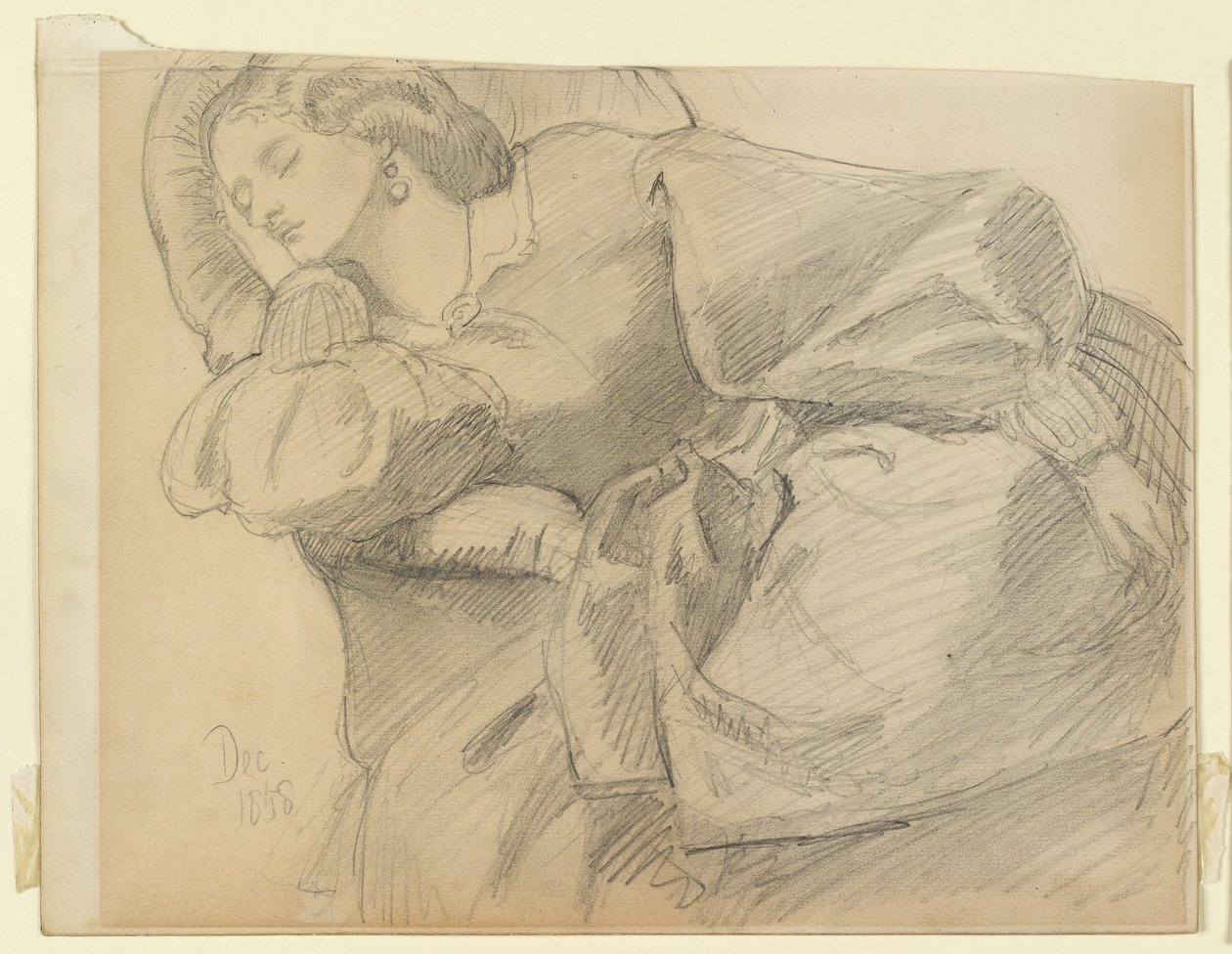 Ruth Herbert dormida de Dante Gabriel Charles Rossetti