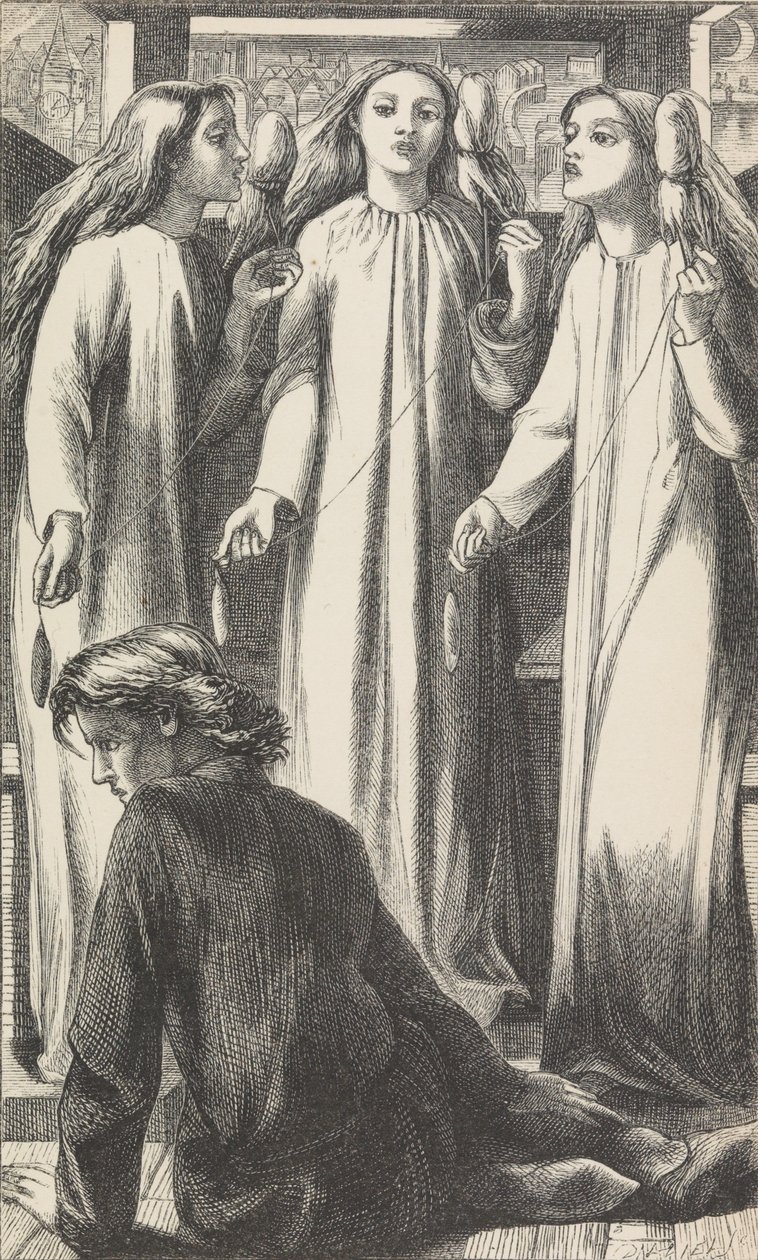 El maestro de música, 1855 de Dante Gabriel Rossetti