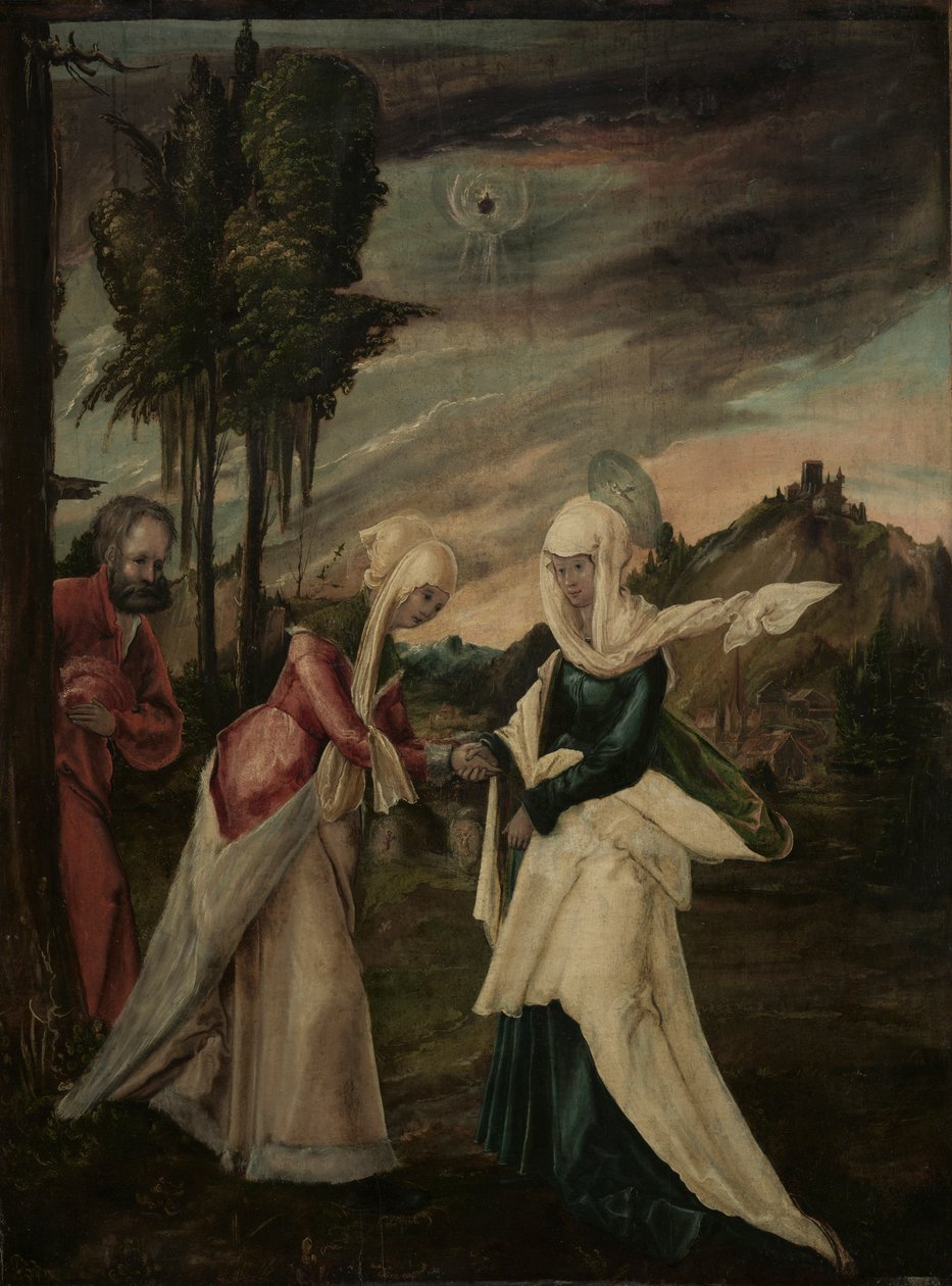 La Visitación, c. 1530-1550 (óleo sobre madera) de Danube School