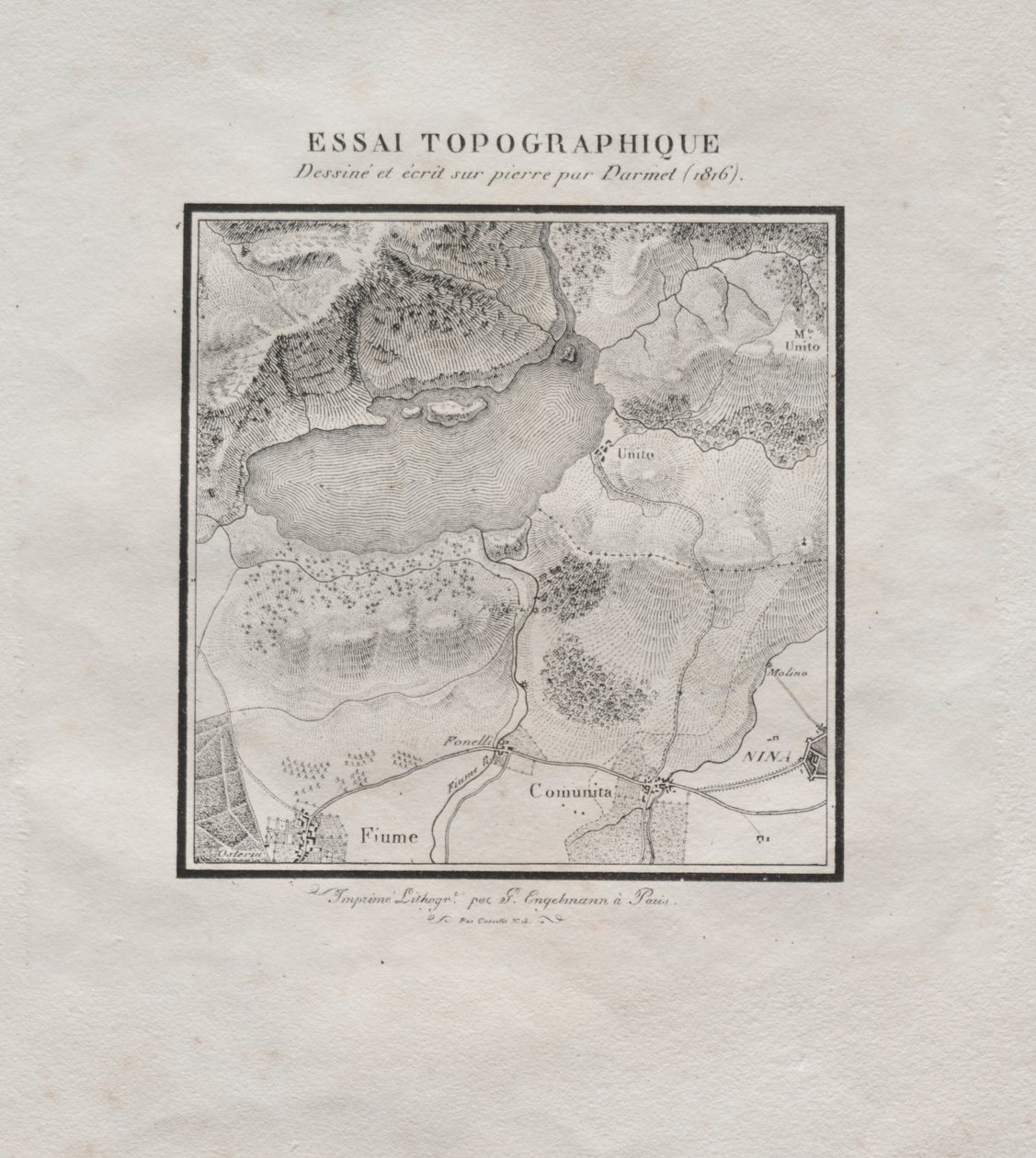 Receuil dessais lithographiques: Essai topographique, 1816 de Darmet