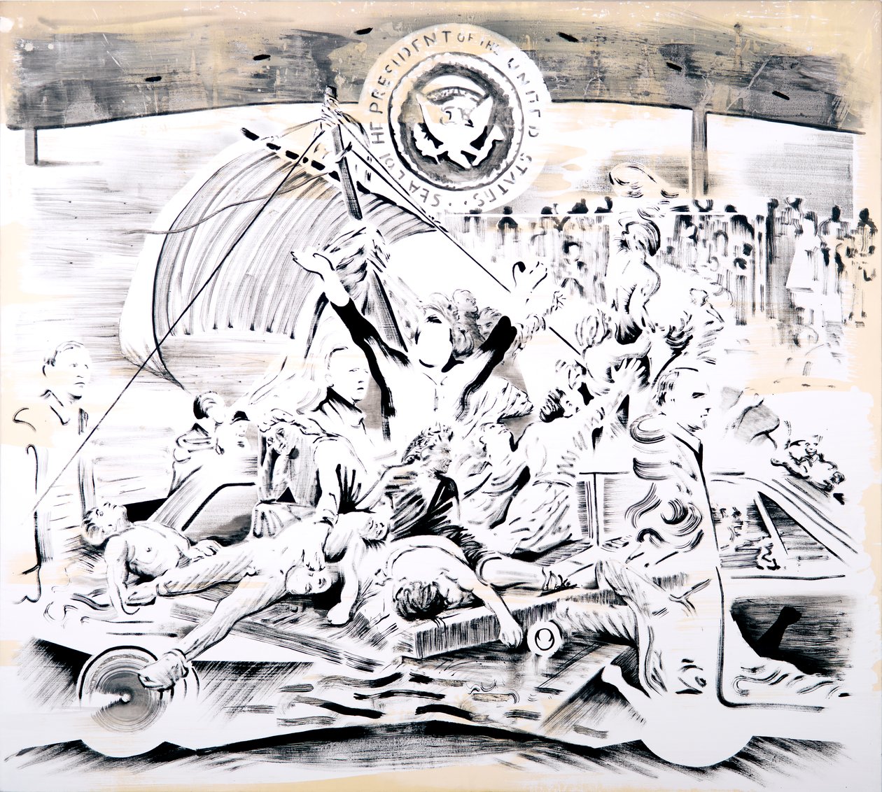 Nixon, 2018 (óleo sobre lienzo) de Darren Coffield