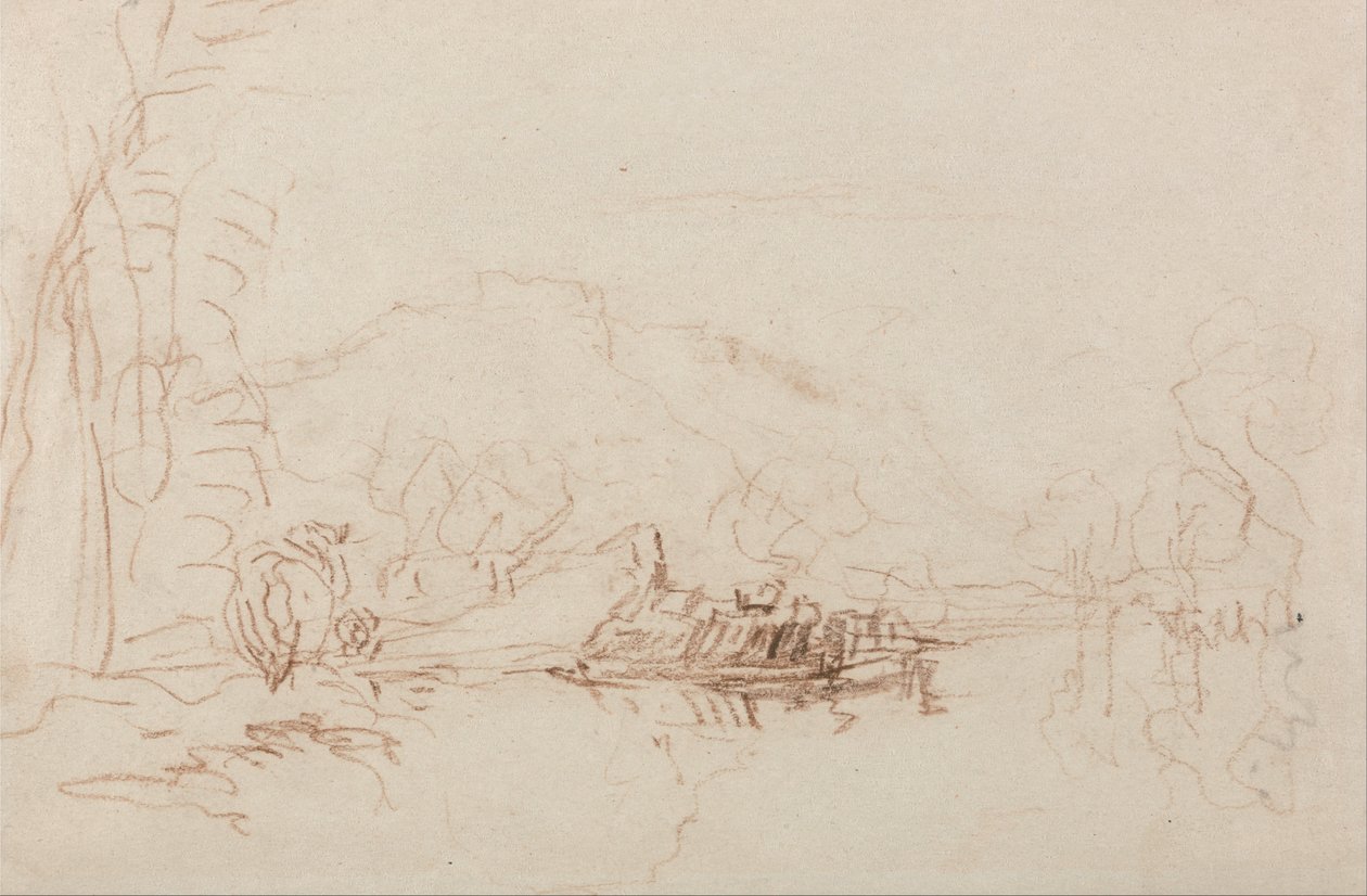 Escena del río de David Cox