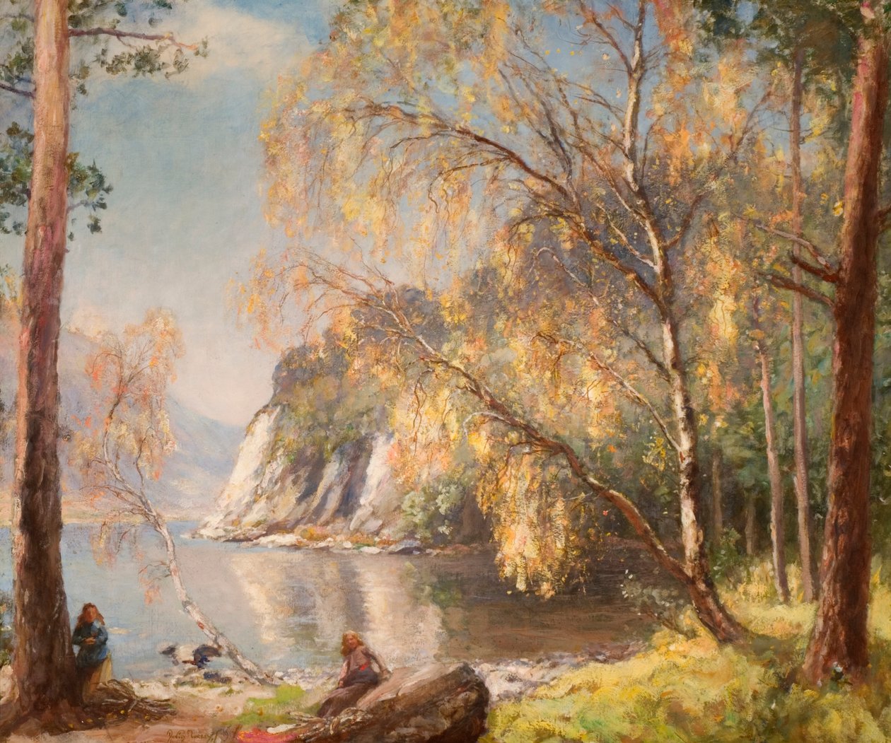Ullswater, plata y oro, 1917 de David Murray