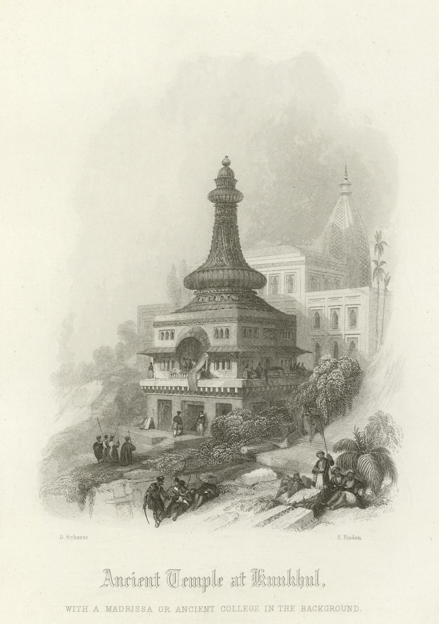 Templo antiguo en Kunkhul de David Roberts