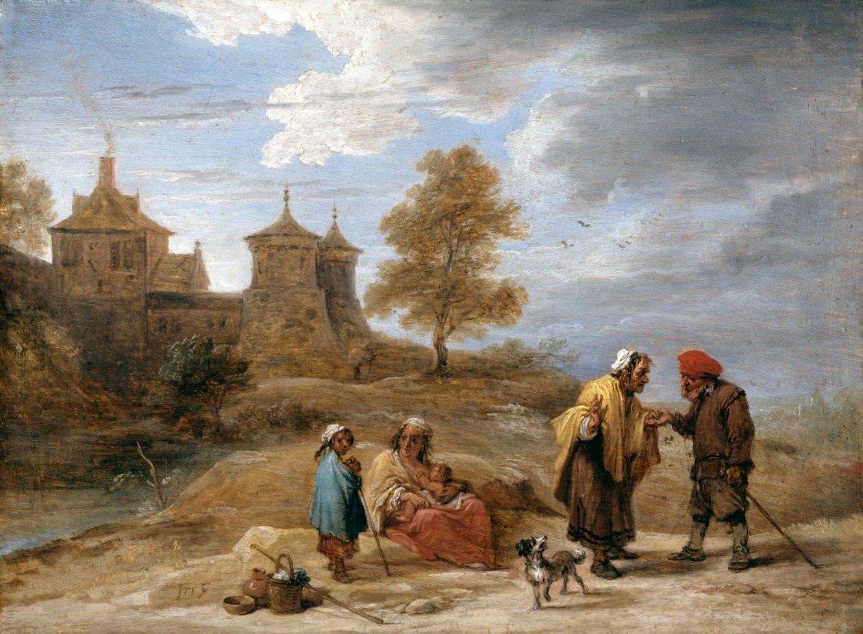 Gitanos en un Paisaje de David Teniers the Younger