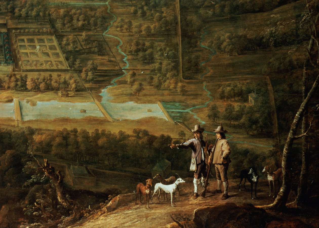 Paisaje con cazadores de David Teniers the Younger