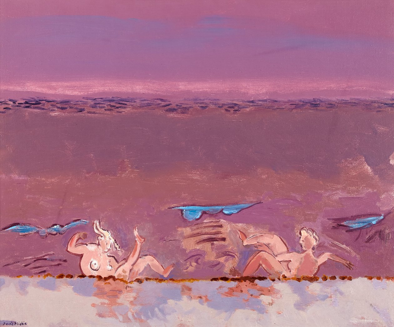 Frolic, c.1986 (óleo sobre cartón) de David Alan Redpath Michie
