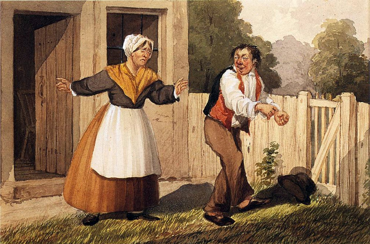 El esposo borracho, c.1818 de David Claypoole Johnston