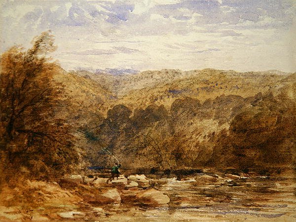 Un Río en Derbyshire de David Cox