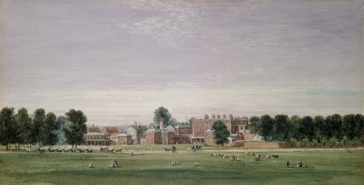 Casa de Buckingham desde el Green Park, 1825 de David Cox