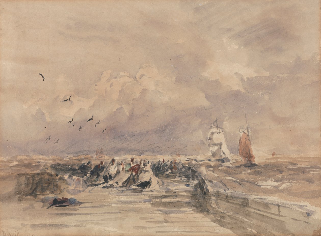 Muelle de Dieppe, Stiff Breeze de David Cox