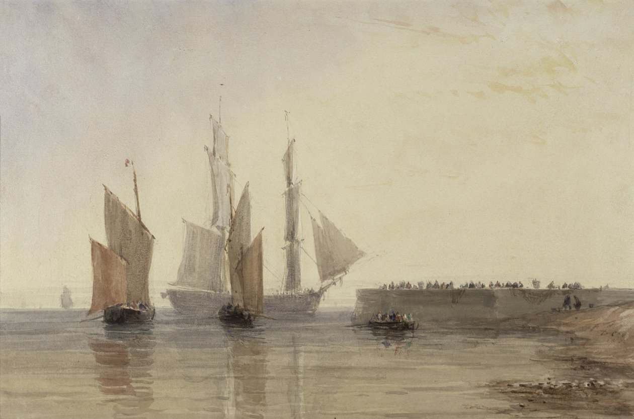 Entrada al Puerto de Calais de David Cox