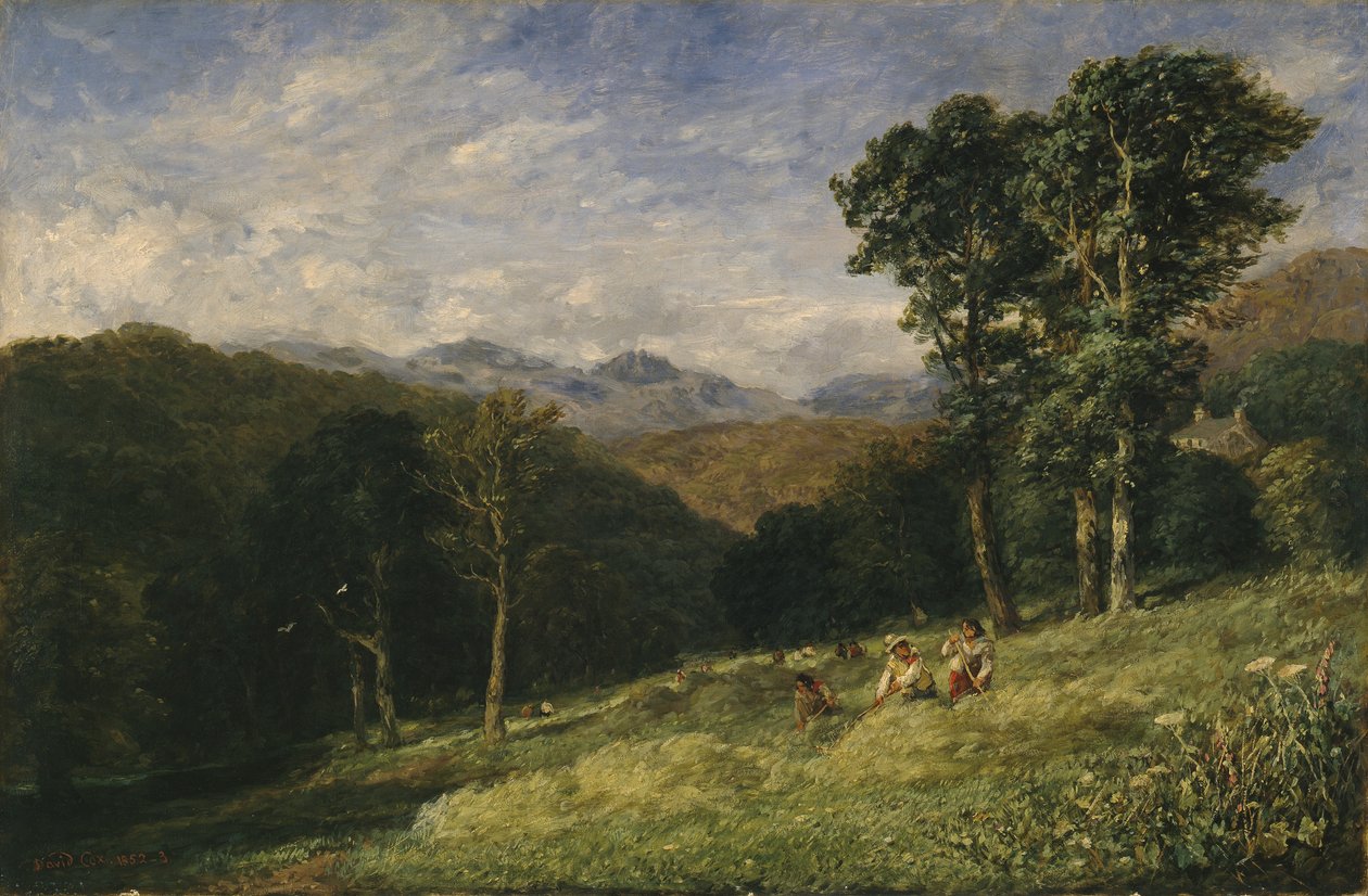 Recolección de heno cerca de Conway de David Cox