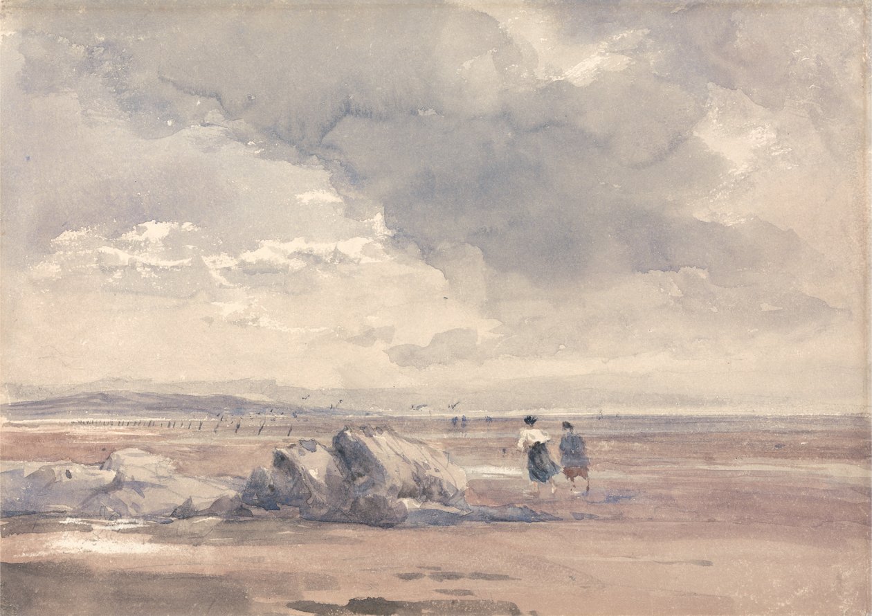 En Lancaster Sands, marea baja de David Cox