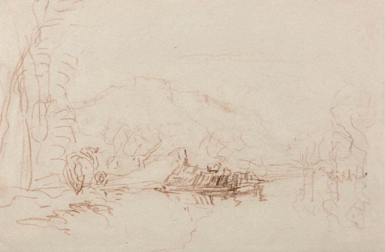 Escena del río de David Cox