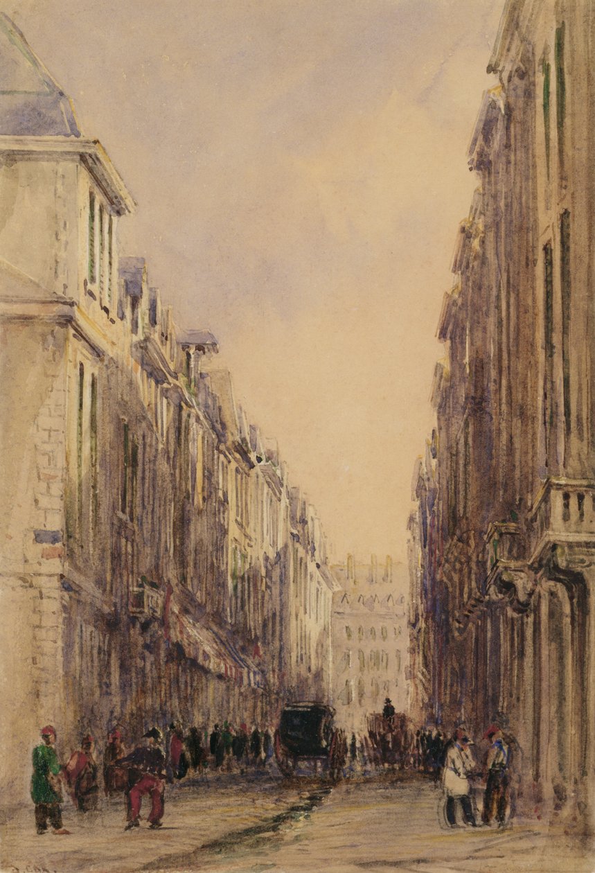 Rue Vivienne, París de David Cox