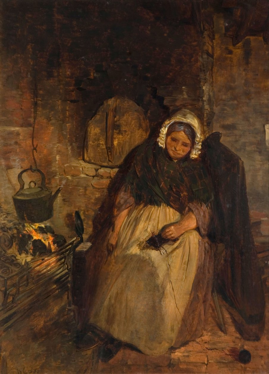 Una Anciana Dormida, 1859 de David Cox the elder