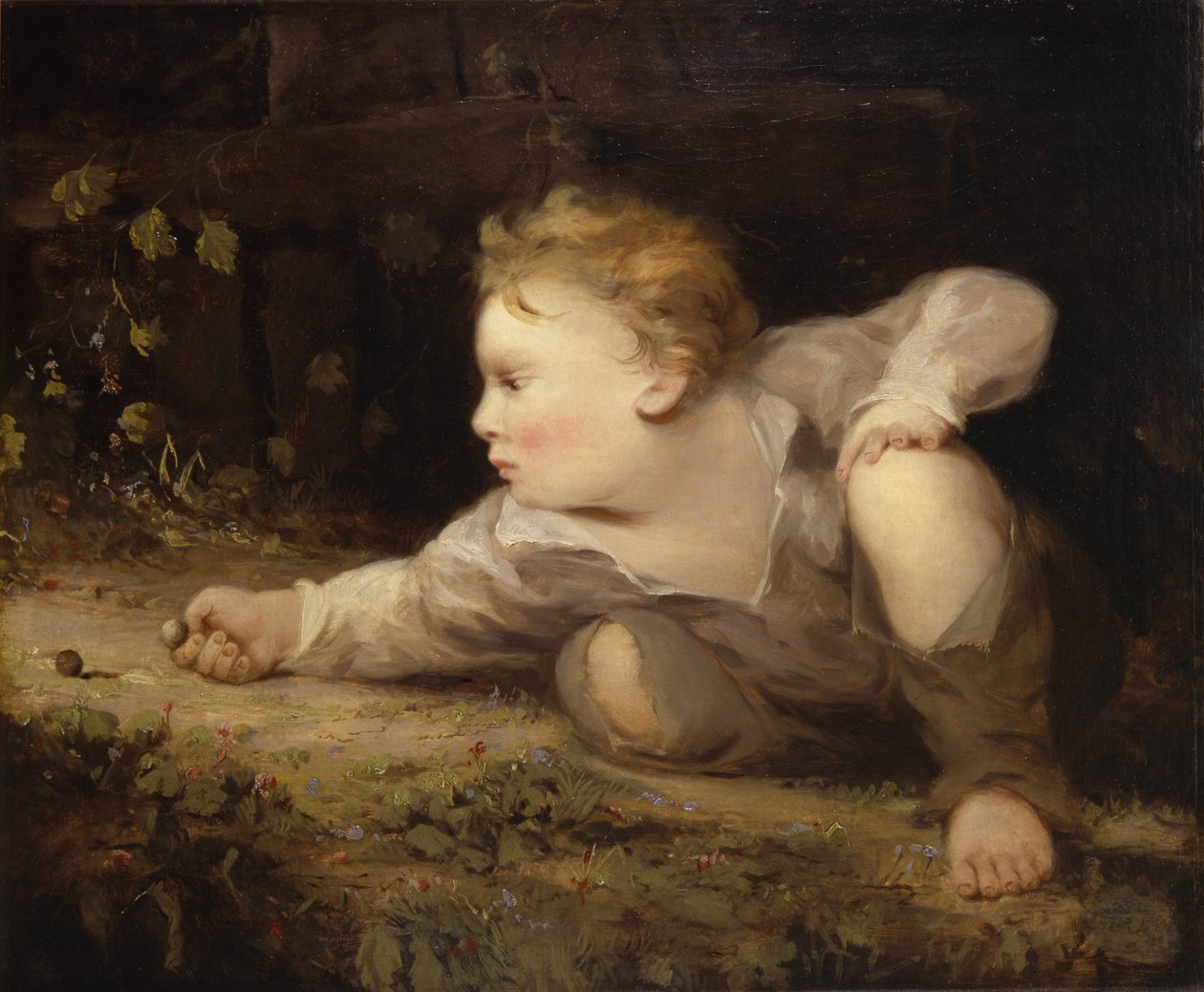 Niño jugando a las canicas de David Gilmour Blythe