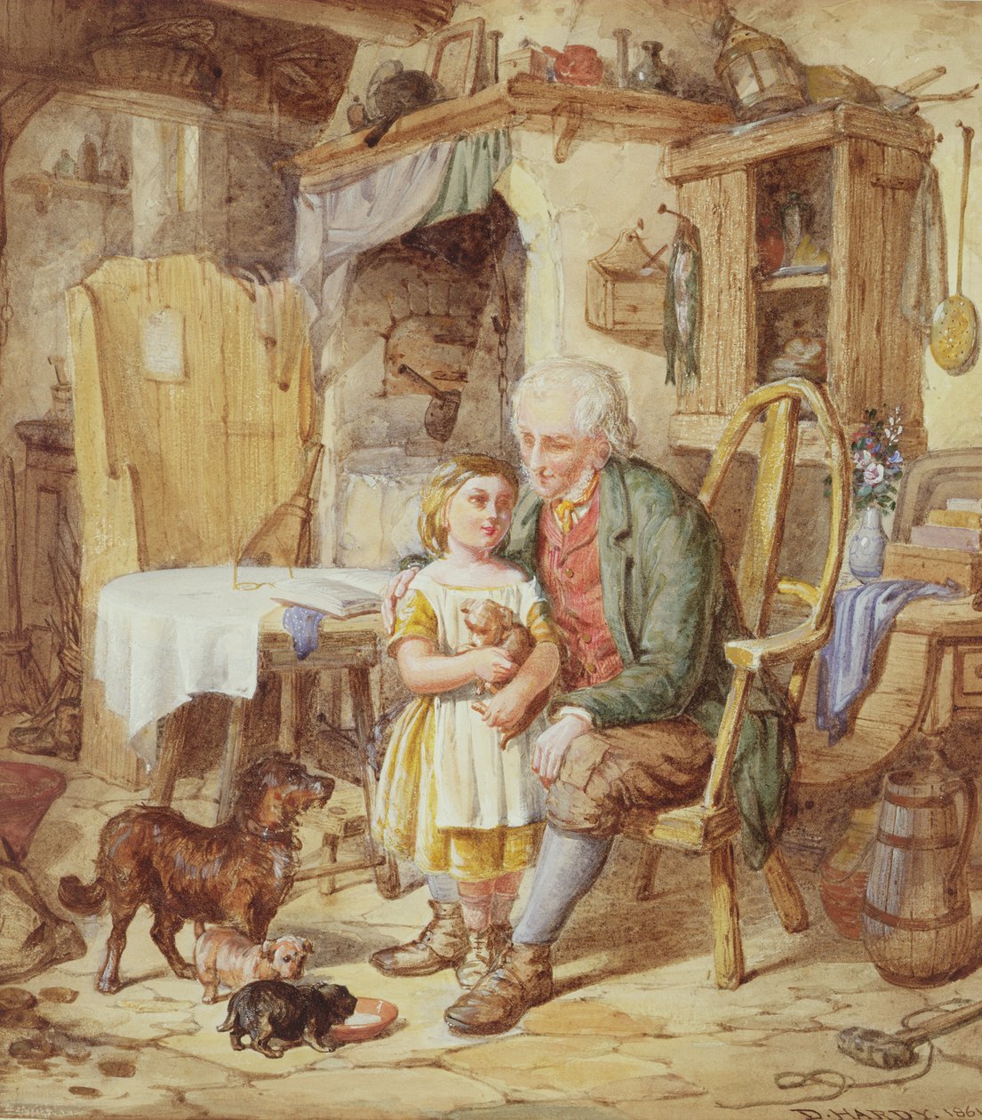 Los nuevos cachorros, 1861 de David Hardy