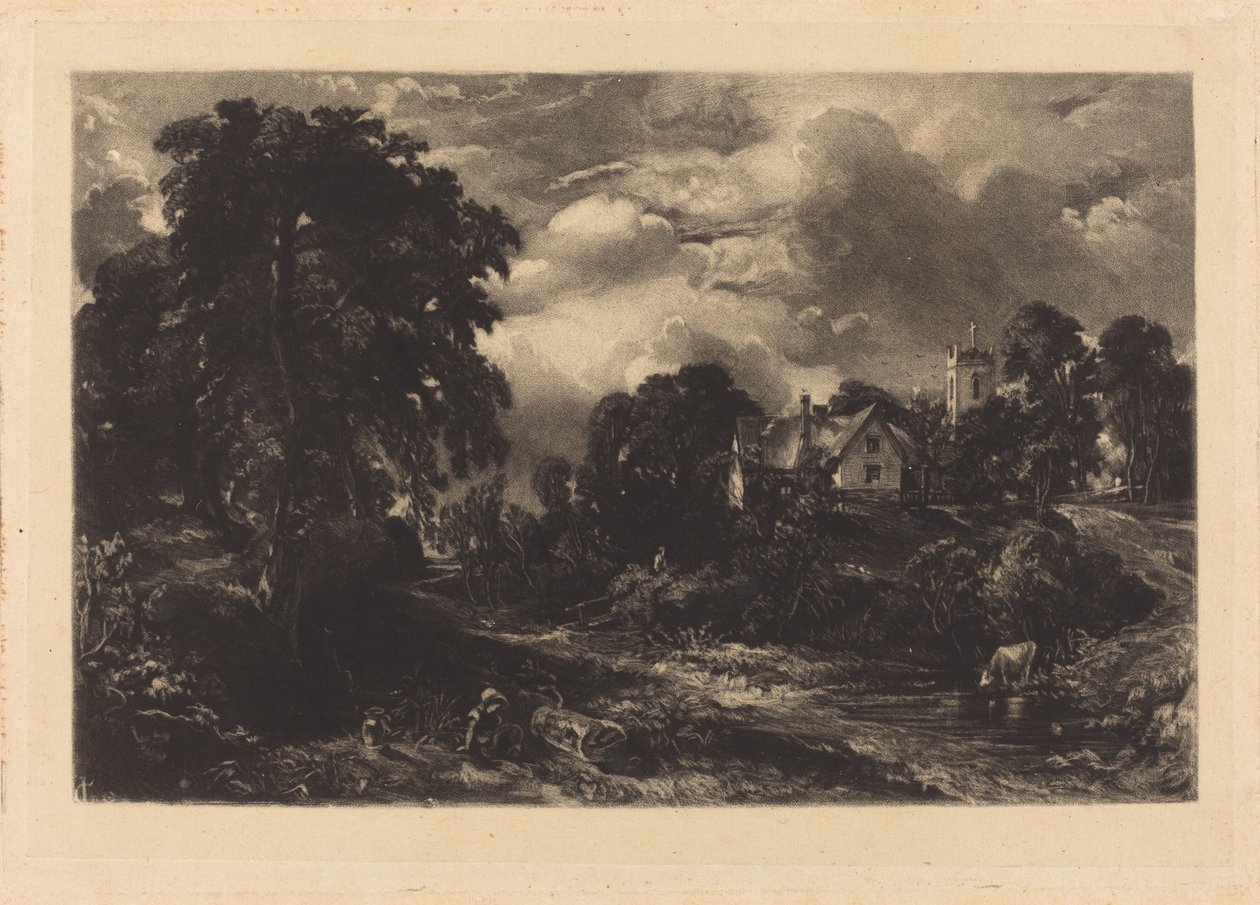 Granja Glebe (b) de David Lucas after John Constable