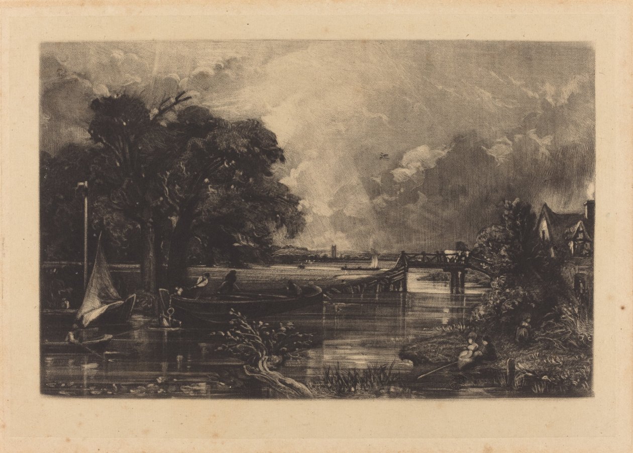 Río Stour de David Lucas after John Constable