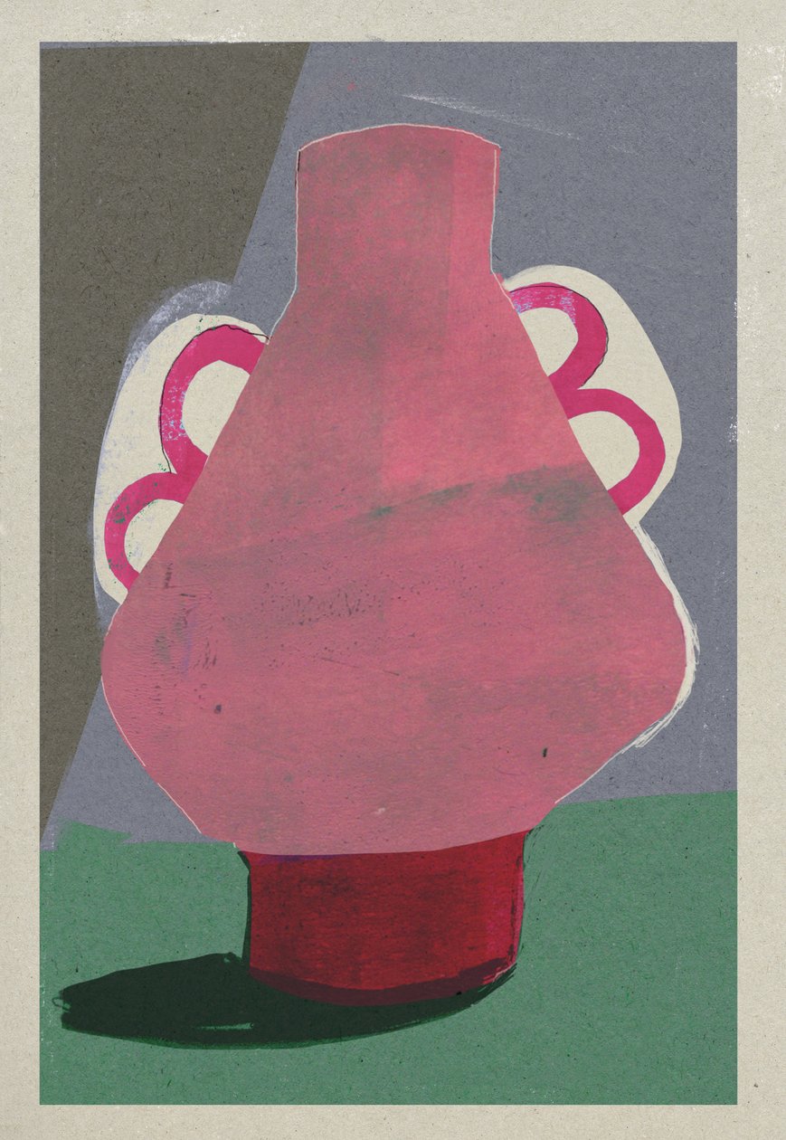 Maceta rosa, 2023 (técnica mixta) de David McConochie