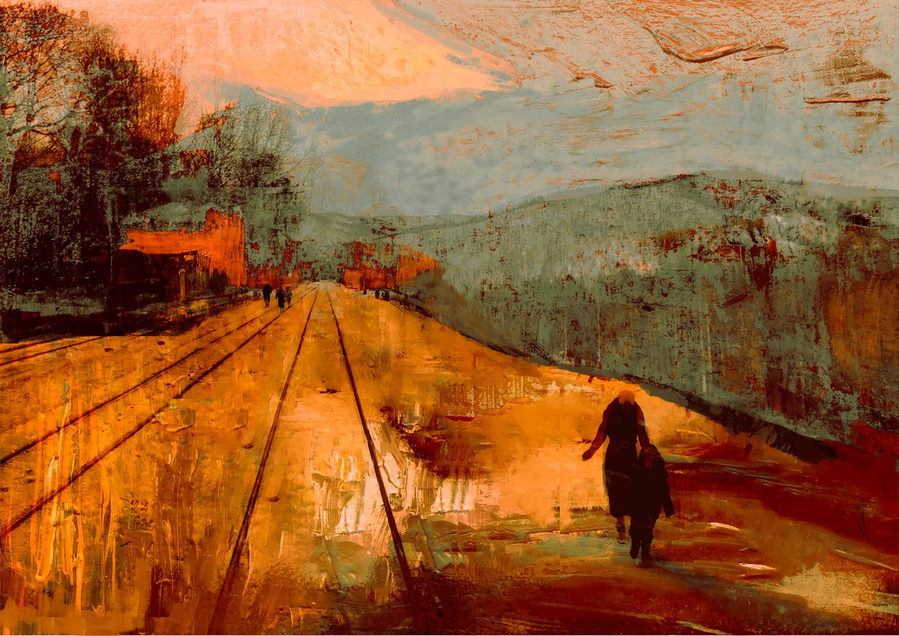 Calles rojas, 2017 (pintura) de David McConochie