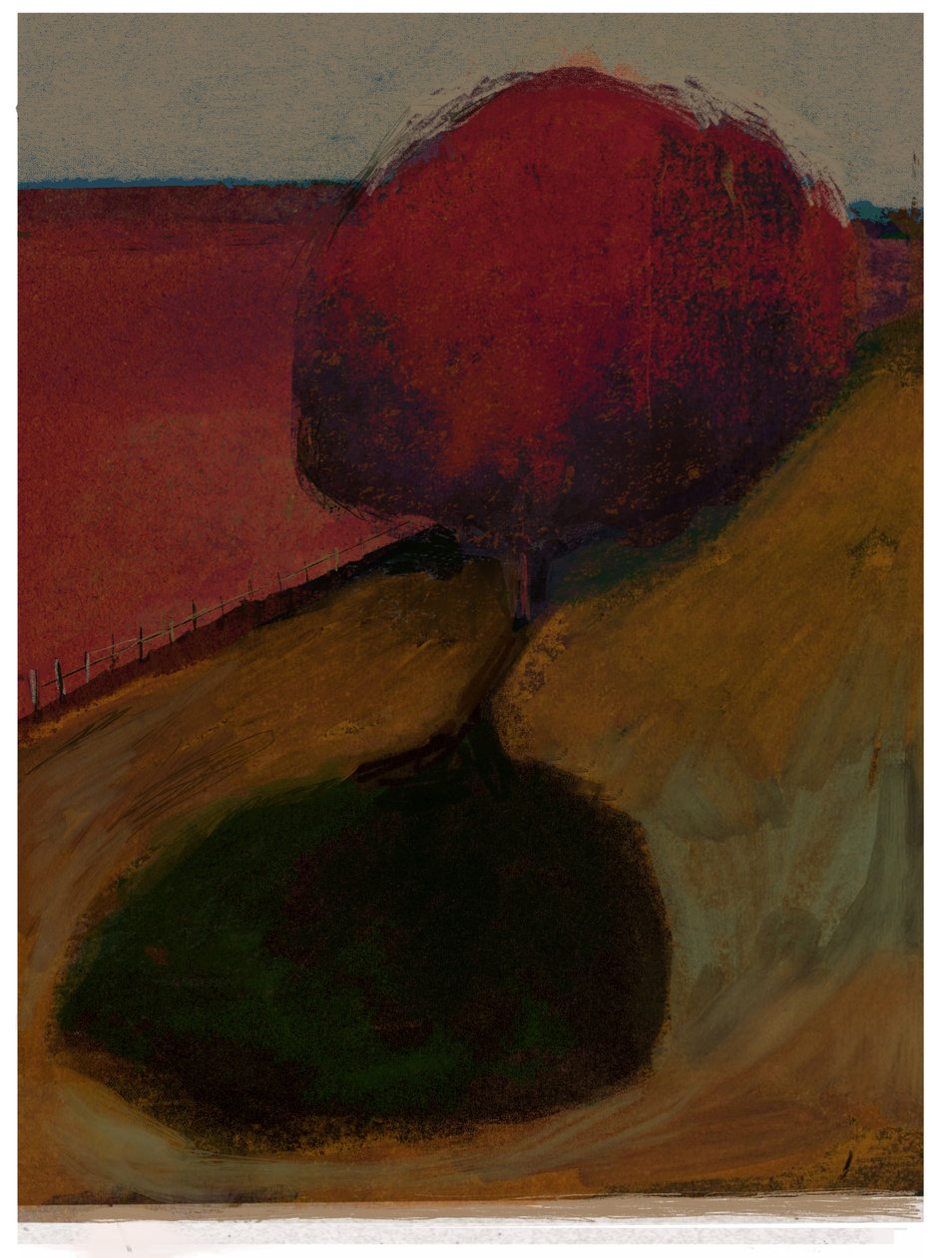 Shady Oak, 2021 (técnica mixta) de David McConochie