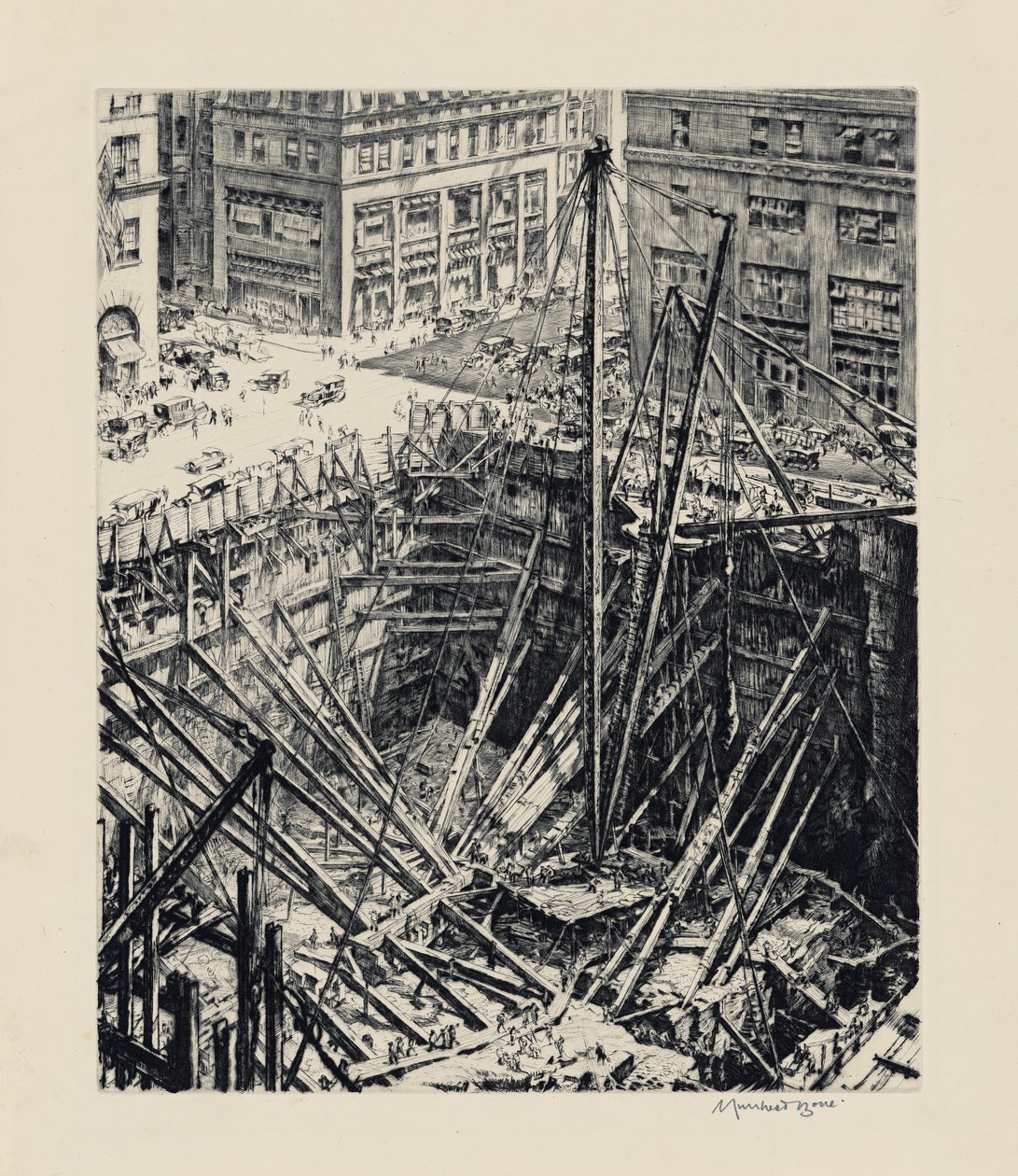 Una excavación en Manhattan de David Muirhead Bone