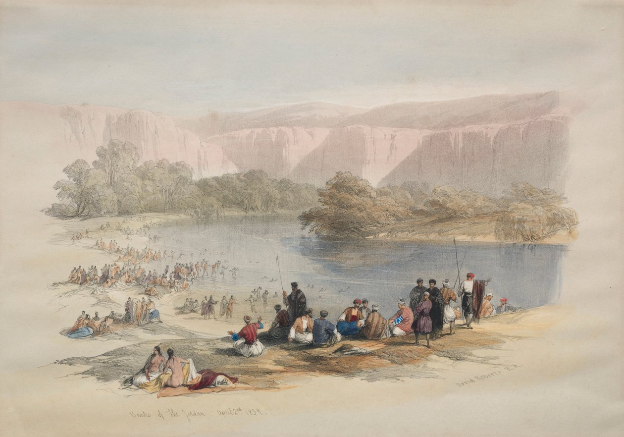 Orillas del Jordán, 1839 de David Roberts
