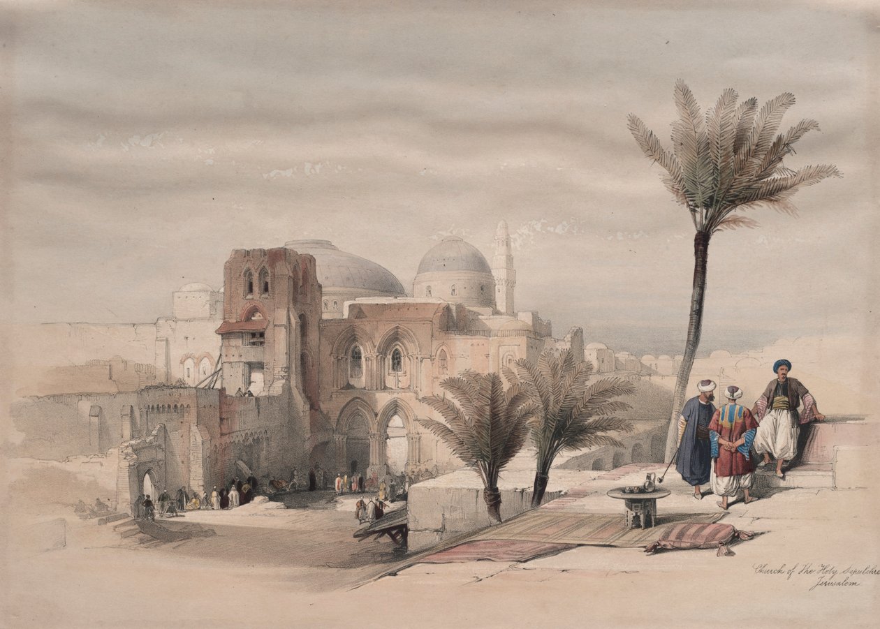 Iglesia del Santo Sepulcro, Jerusalén, 1839 de David Roberts