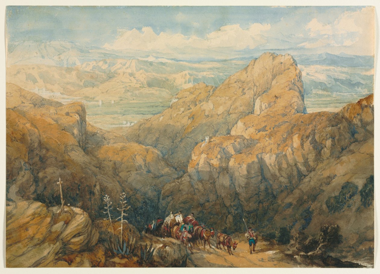 Descenso a la Vega de Granada de David Roberts